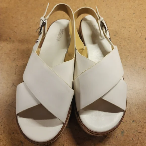 Michael Kors Meryl Criss Cross Espadrille Platform Women SZ 8M - Picture 13 of 14